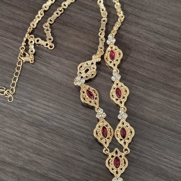 Sunspicems Exquisite Morocco Choker Necklace - Gold Color - Picture 12 of 15